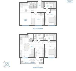 3-к квартира, вторичка, 110м2, 1/18 этаж