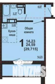 Студия квартира, вторичка, 24м2, 17/18 этаж