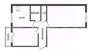 2-к квартира, вторичка, 56м2, 8/10 этаж