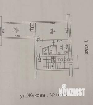 2-к квартира, вторичка, 46м2, 1/5 этаж