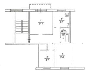 3-к квартира, вторичка, 67м2, 4/5 этаж