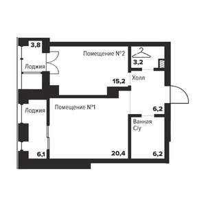 1-к квартира, вторичка, 57м2, 9/29 этаж