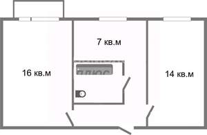 2-к квартира, вторичка, 44м2, 4/5 этаж