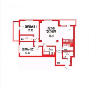 3-к квартира, вторичка, 97м2, 6/16 этаж