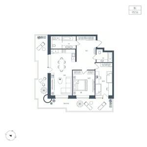 1-к квартира, вторичка, 96м2, 4/9 этаж