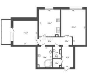 2-к квартира, вторичка, 75м2, 5/18 этаж