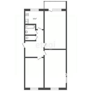 3-к квартира, вторичка, 61м2, 2/5 этаж