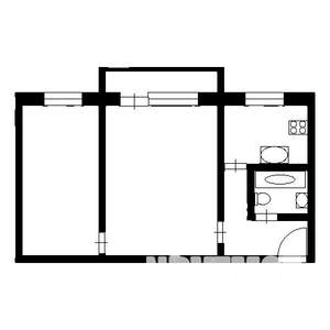 2-к квартира, вторичка, 42м2, 1/3 этаж