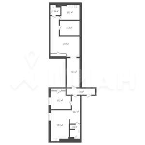 4-к квартира, вторичка, 129м2, 10/11 этаж