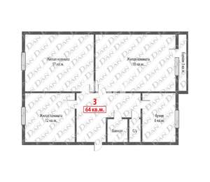 3-к квартира, вторичка, 62м2, 4/5 этаж