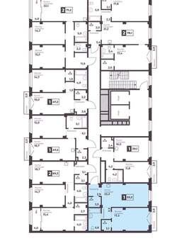1-к квартира, вторичка, 55м2, 2/17 этаж