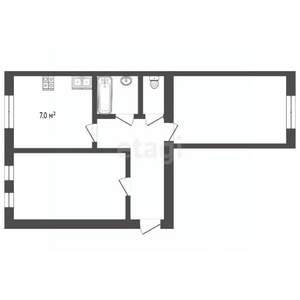 2-к квартира, вторичка, 48м2, 2/5 этаж