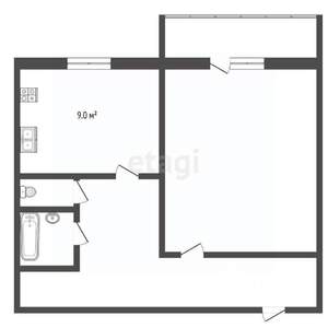 1-к квартира, вторичка, 32м2, 6/10 этаж