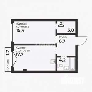 1-к квартира, вторичка, 48м2, 5/23 этаж
