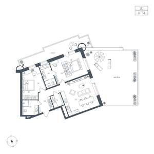2-к квартира, вторичка, 118м2, 2/6 этаж