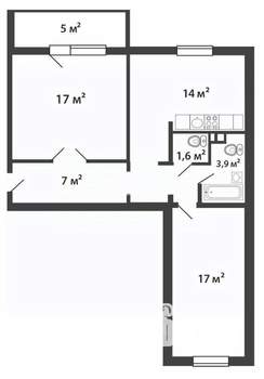 2-к квартира, вторичка, 65м2, 10/10 этаж