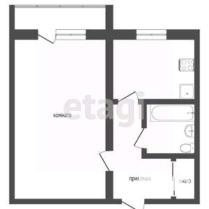 1-к квартира, вторичка, 33м2, 5/5 этаж