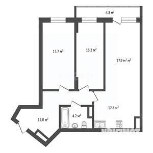 3-к квартира, вторичка, 78м2, 11/26 этаж