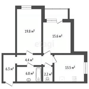 2-к квартира, вторичка, 70м2, 11/18 этаж