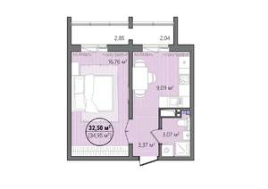 1-к квартира, вторичка, 38м2, 2/16 этаж