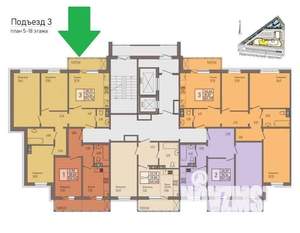 3-к квартира, вторичка, 76м2, 18/18 этаж