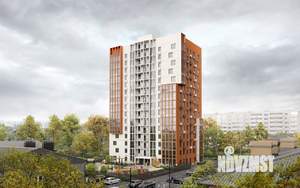 1-к квартира, строящийся дом, 45м2, 3/15 этаж