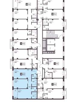 2-к квартира, вторичка, 69м2, 2/17 этаж