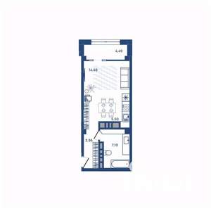 1-к квартира, вторичка, 36м2, 3/23 этаж