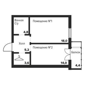 1-к квартира, вторичка, 46м2, 8/29 этаж