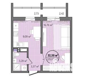 1-к квартира, вторичка, 38м2, 12/13 этаж
