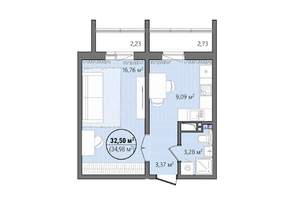 1-к квартира, вторичка, 38м2, 9/16 этаж