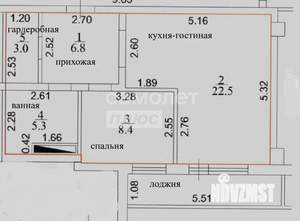 2-к квартира, вторичка, 48м2, 16/16 этаж
