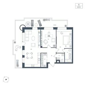 1-к квартира, вторичка, 90м2, 3/7 этаж