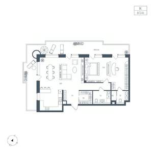 1-к квартира, вторичка, 115м2, 4/8 этаж