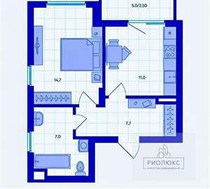 1-к квартира, вторичка, 41м2, 5/18 этаж