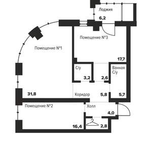2-к квартира, вторичка, 90м2, 18/29 этаж