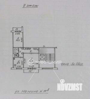 2-к квартира, вторичка, 53м2, 8/9 этаж