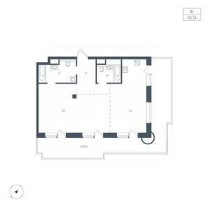 1-к квартира, вторичка, 84м2, 5/8 этаж