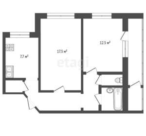 2-к квартира, вторичка, 50м2, 8/9 этаж