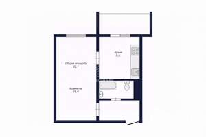 1-к квартира, вторичка, 32м2, 4/10 этаж