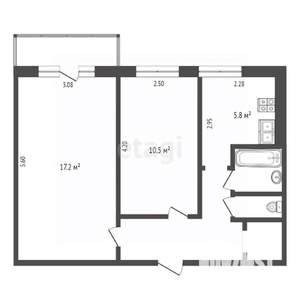 2-к квартира, вторичка, 44м2, 3/5 этаж