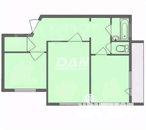 2-к квартира, вторичка, 53м2, 6/9 этаж