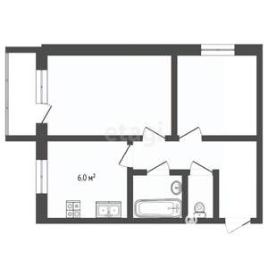 2-к квартира, вторичка, 42м2, 4/5 этаж