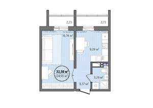 1-к квартира, вторичка, 38м2, 9/16 этаж