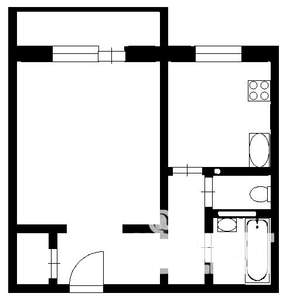 1-к квартира, вторичка, 32м2, 6/9 этаж