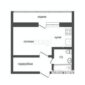 Студия квартира, вторичка, 24м2, 5/11 этаж