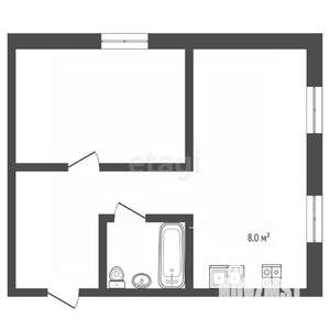 2-к квартира, вторичка, 45м2, 1/2 этаж