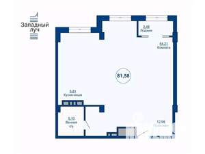 3-к квартира, вторичка, 82м2, 12/25 этаж