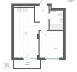 1-к квартира, вторичка, 41м2, 3/18 этаж