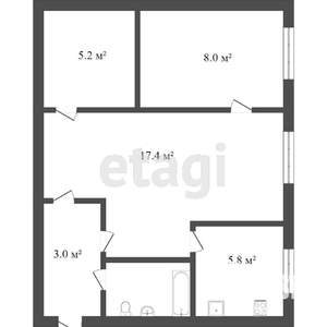 2-к квартира, вторичка, 45м2, 3/5 этаж